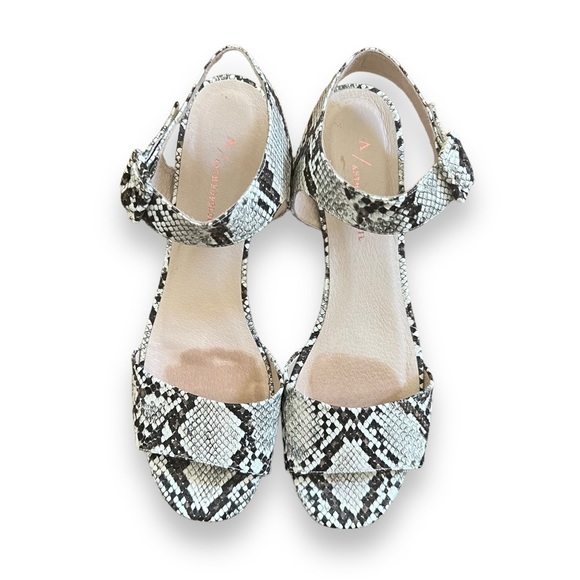 Anthropologie Faux Snakeskin Heeled Sandals US Women’s Size 10-10.5 (EU 41) - Picture 2 of 9
